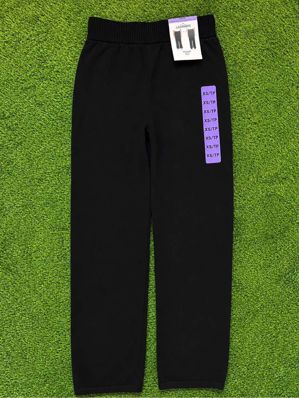 Black Knit Lazy Pants Joggers XS NWT - Picture 2 of 2
